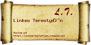 Linkes Terestyén névjegykártya